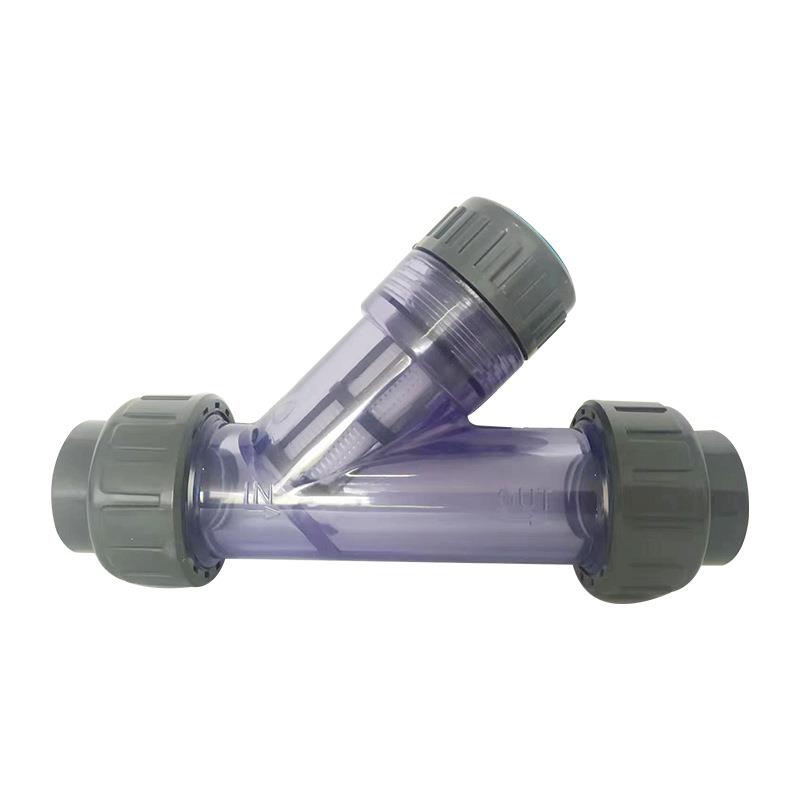 塑料管道过U滤110器UPVC明Y型过滤器P透VC过滤器PVC化工过滤器PC-