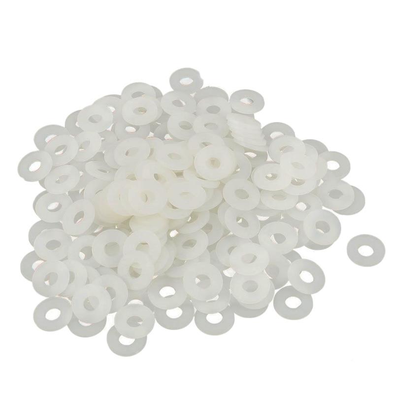 尼龙圆形垫片塑料大橡加厚胶平垫绝缘垫圈密封白色5-2*圈M2/2.5平