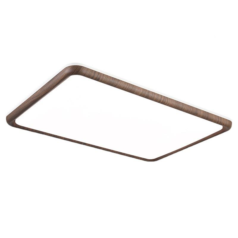 客554厅灯大厅主灯中古风胡桃木色新中式餐吊灯卧厅室吸灯灯顶中