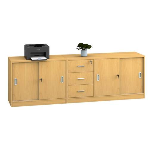 推拉门柜移门柜躺门矮柜办公边柜地柜储物柜小文件柜办公室隔断柜