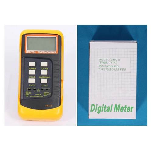 供应外贸双通道数显温度表6802数字温度表温度仪电子温度表
