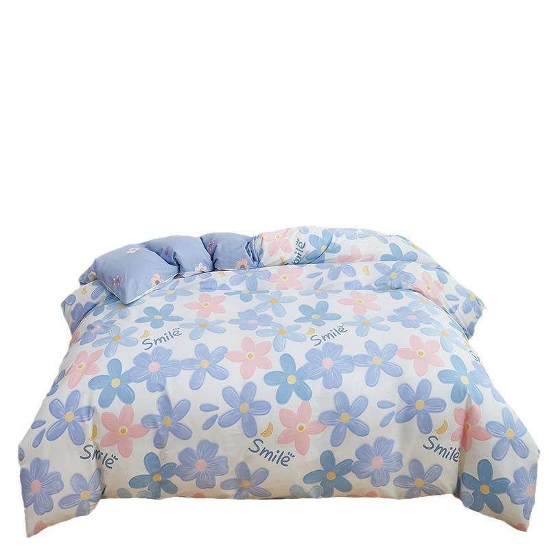 100棉日式简约纯棉单被套ins风小清新格子款全棉单双人学生被套