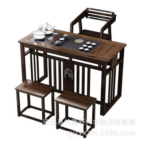 茶桌椅组合茶台家用阳台禅意泡茶台茶室茶艺桌现代书法桌
