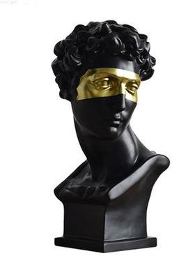 欧式现代蓝球希腊人物像雕像玛瑙家居客厅玄关别墅样板房装饰品