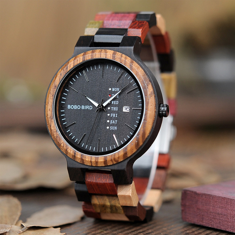 BOBOBIRD文艺复古学生木手表女情侣款木质男腕表生日纪念礼物