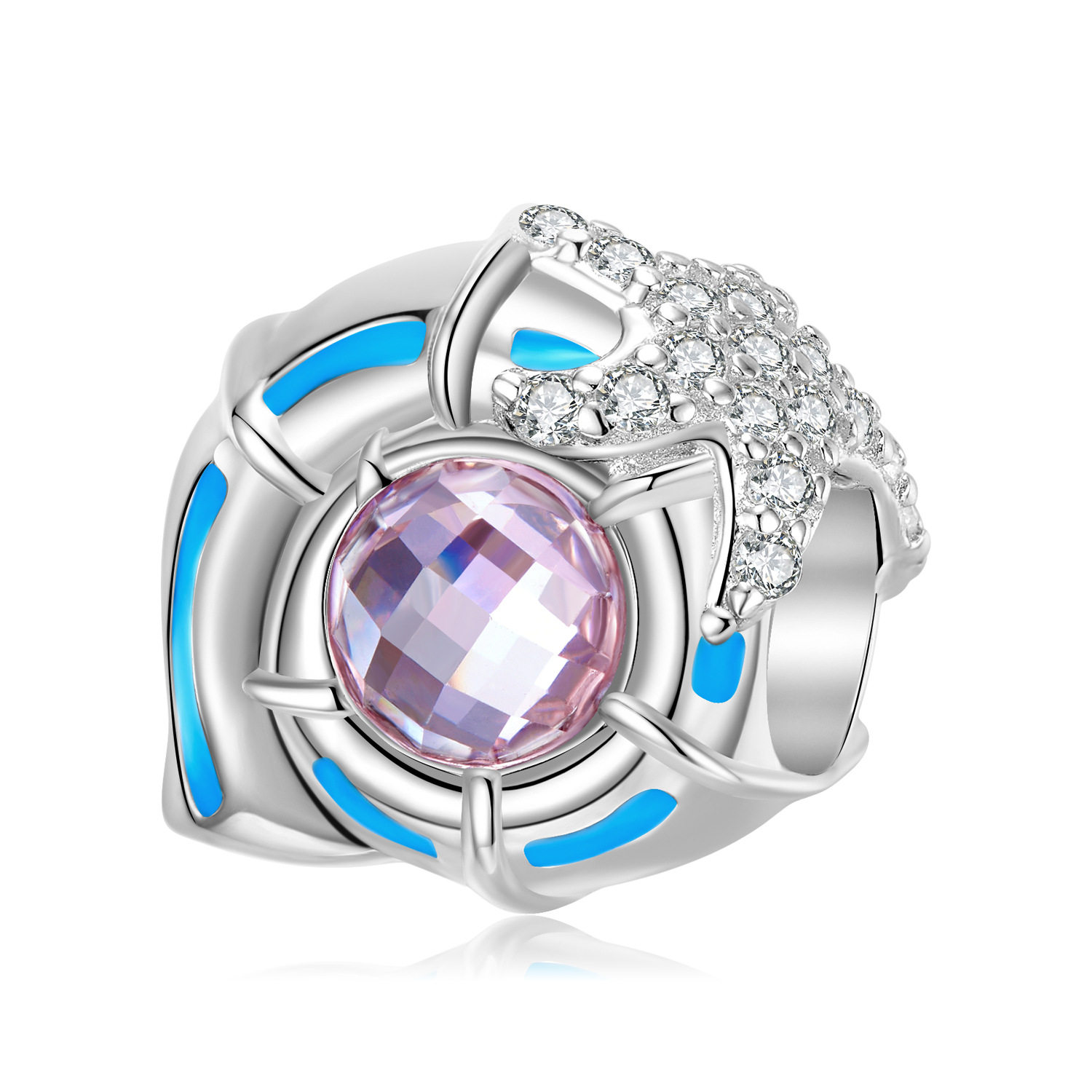 粉钻海螺珠子S925纯银海洋系列个性手链项链diy串珠饰品热卖,珠宝/钻石/翡翠,颈饰,淘宝优惠券,粉丝福利购,淘宝优惠卷