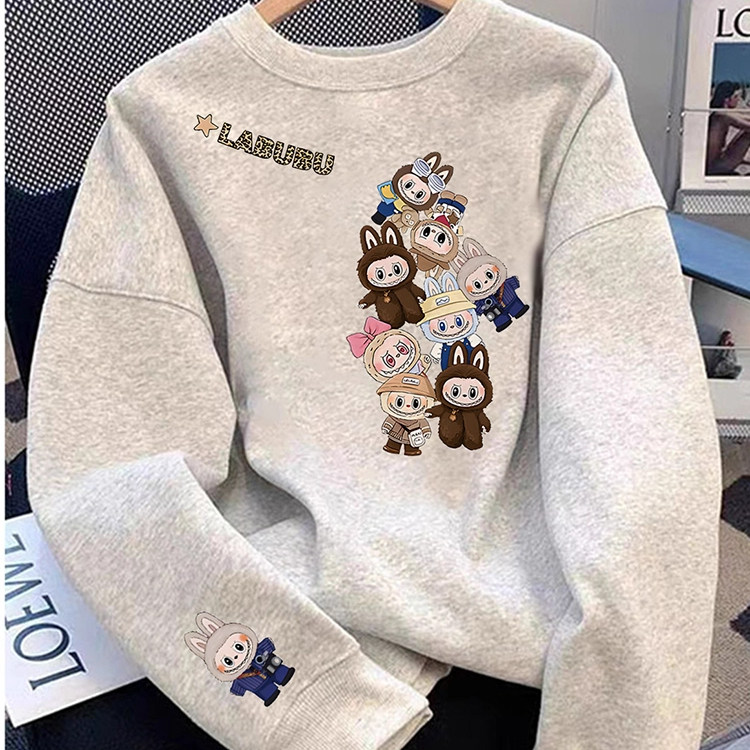 2025秋冬季新款灰色加绒加厚卫衣女宽松百搭卡通印花爆款上衣外套,女装/女士精品,卫衣/绒衫,淘宝优惠券,粉丝福利购,淘宝优惠卷