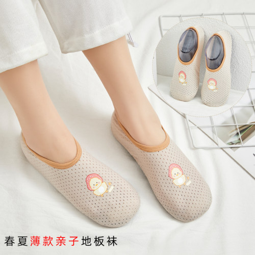 简约防滑隔凉春夏男女透气地板袜