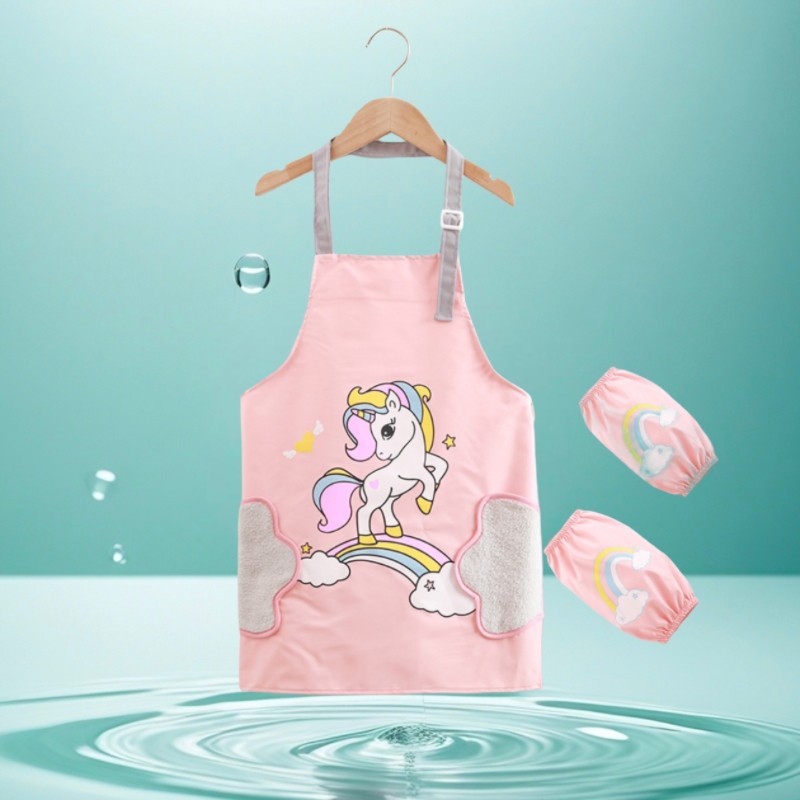 儿童画画衣围裙防水防油幼儿园定反穿衣/罩衣