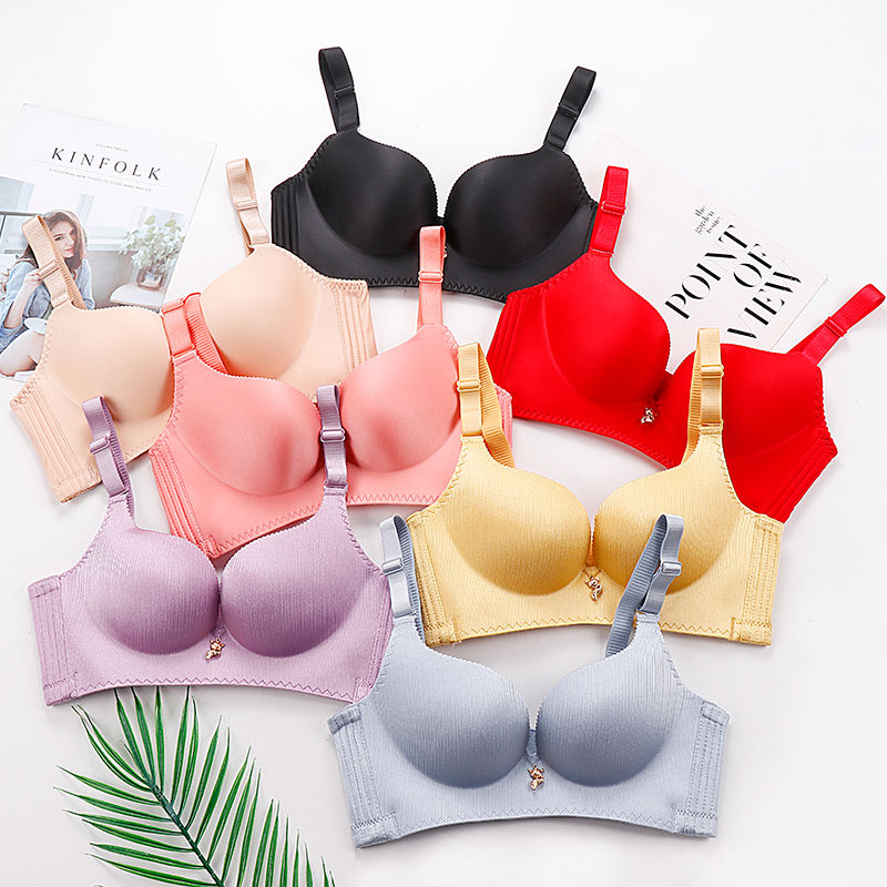 无痕聚拢调整型文胸早春新款收副乳性感无钢圈内衣套装女舒适胸罩