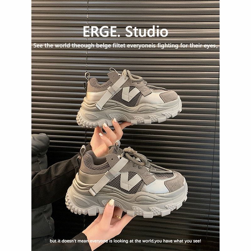 欧洲站老爹鞋女秋真皮休闲运动鞋