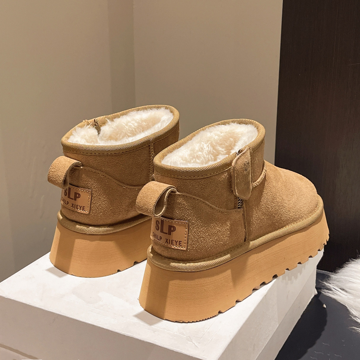 【小暖炉】厚底雪地靴女加厚棉鞋