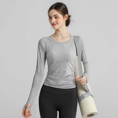新丽雅瑜伽服女显瘦修身运动长袖