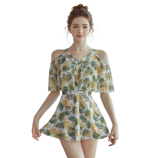 泳衣女款2025新款爆款连体保守微胖女孩遮肉显瘦高级感泡温泉泳装