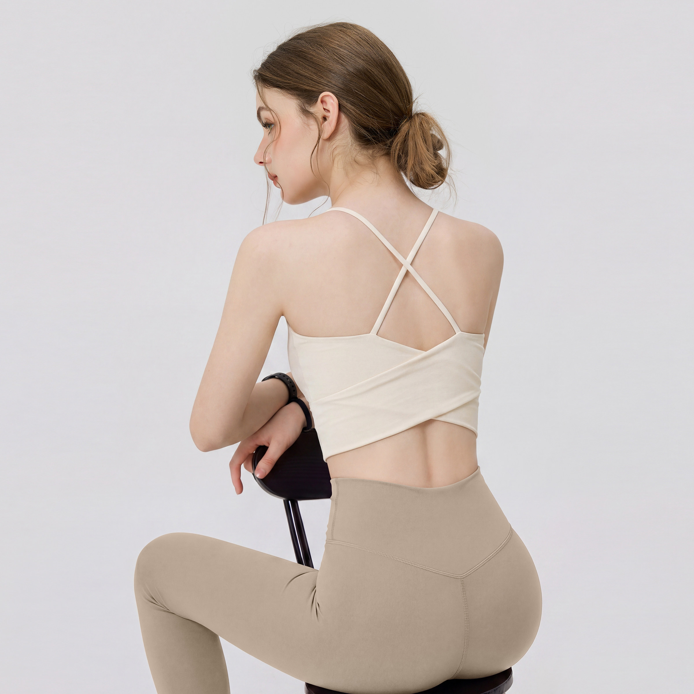 运动内衣女防震高强度普拉提上衣健身瑜伽服2026新款文胸背心套装