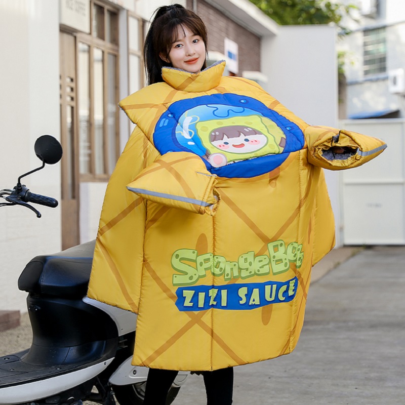 电动摩托车挡风被冬季加绒保暖