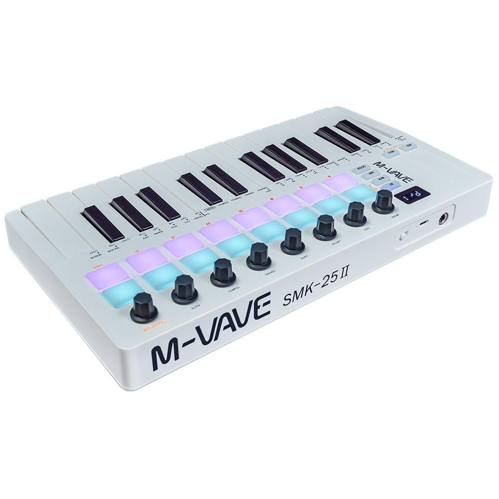 外贸MIDI键盘控制器SMK-25II键盘25键创作编曲RGB打击垫键盘