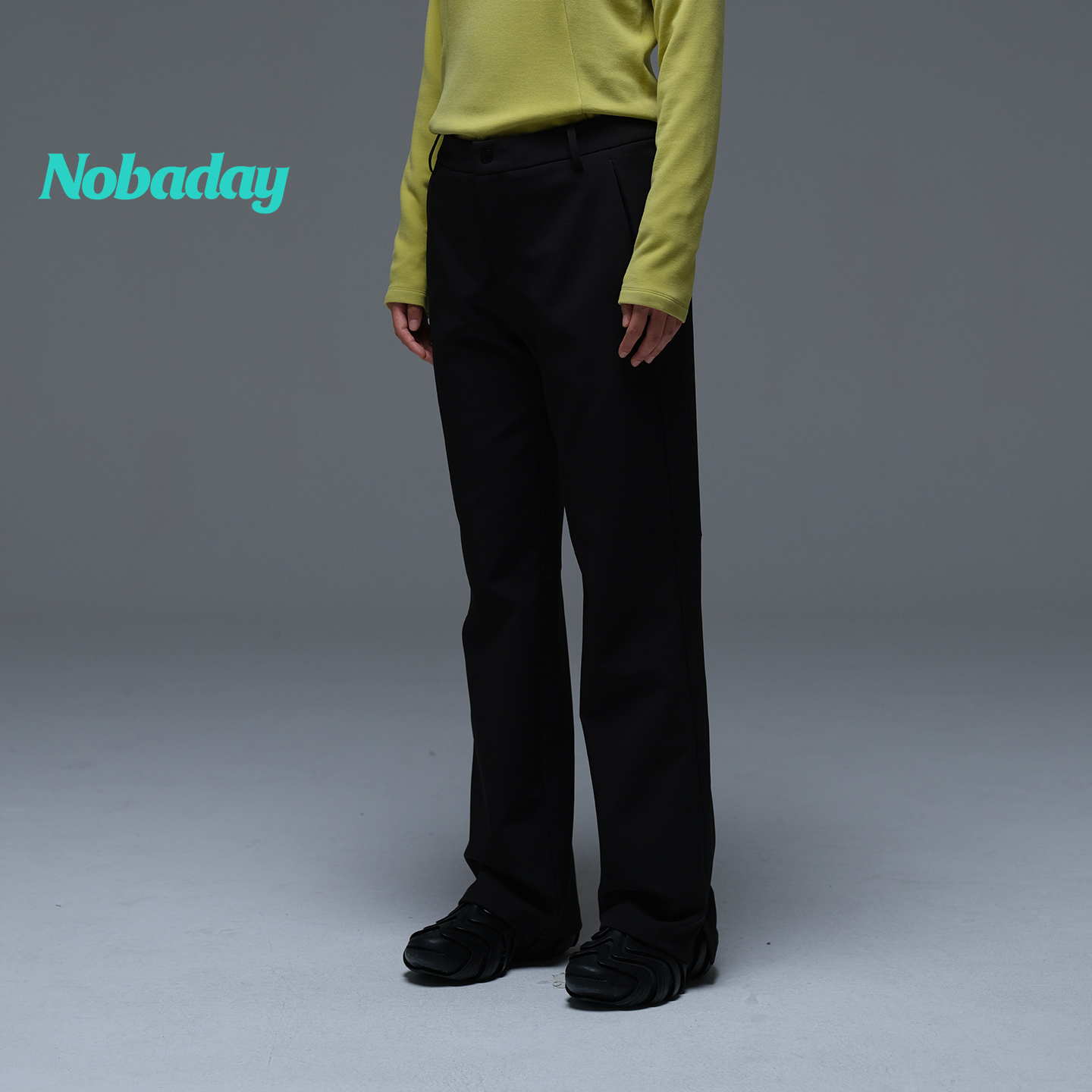 Nobaday梭织防水长裤微喇显瘦