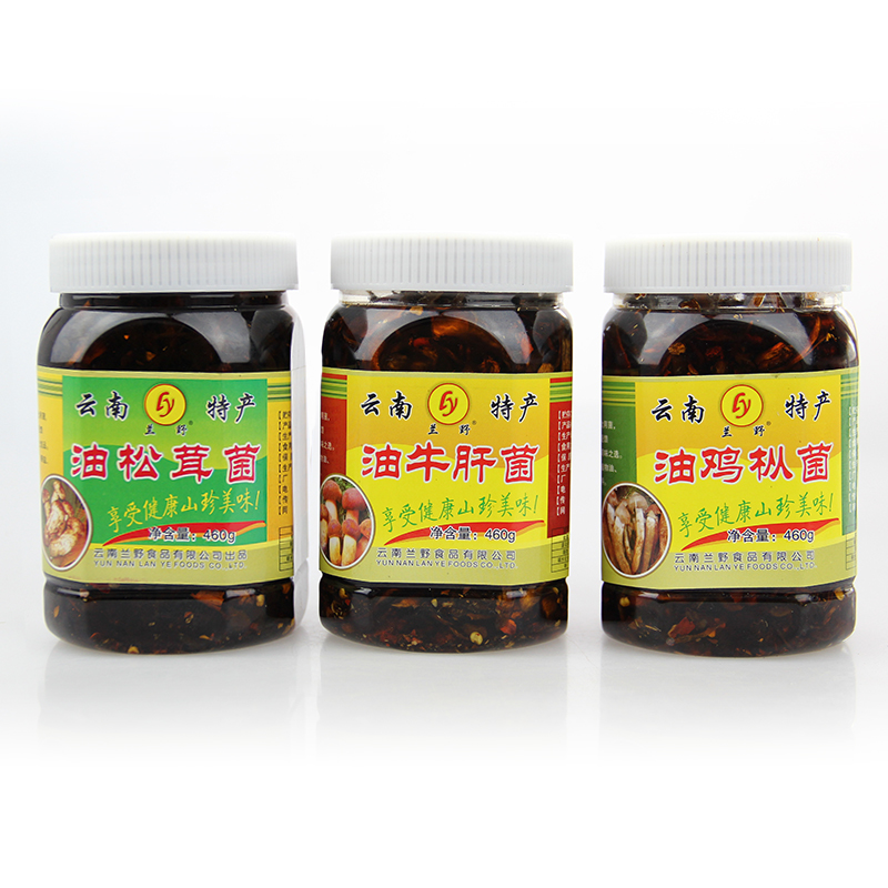 云南特产油鸡枞菌牛肝菌松茸好吃的咸菜麻辣味即食罐装零食下饭菜