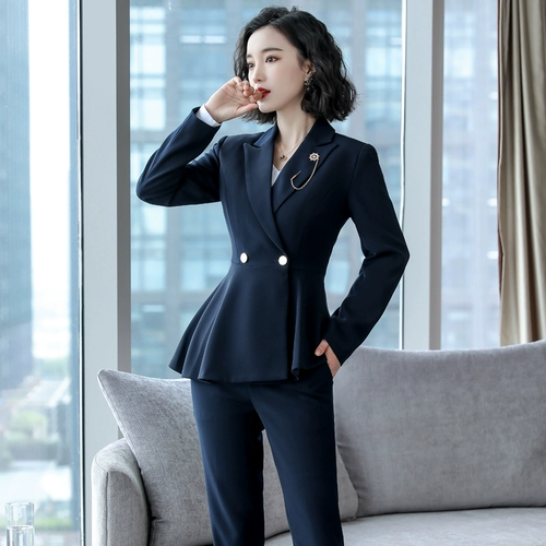 Модный комплект, пиджак классического кроя для работы, для салонов красоты, в стиле Шанель