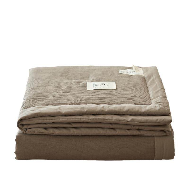 全棉水洗纯色曲线条纹夏被四件套夏季薄款空调被被子学生宿舍,床上用品,化纤被,淘宝优惠券,粉丝福利购,淘宝优惠卷