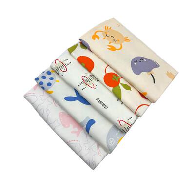 布拔印印花棉毛布婴童包被巾布口水巾针织双面印花布卡通印花