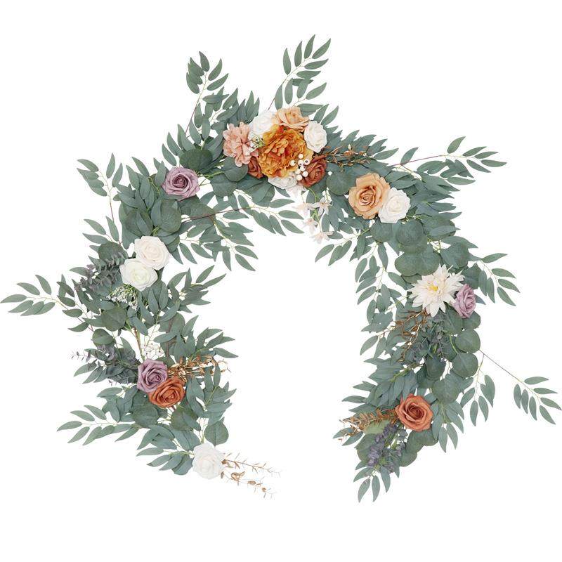 现货仿真玫瑰花藤条桌花酒店装饰宴会藤蔓花环装饰婚礼拱门花,家居饰品,餐桌花艺,淘宝优惠券,粉丝福利购,淘宝优惠卷