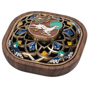 香插香座欧式 沉香线香香薰炉檀香珐琅彩香托盘香插香盒线香底座