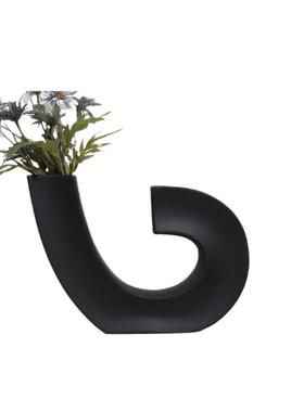 现代创意抽象音符摆件白色黑色哑光树脂玄关电视柜装饰