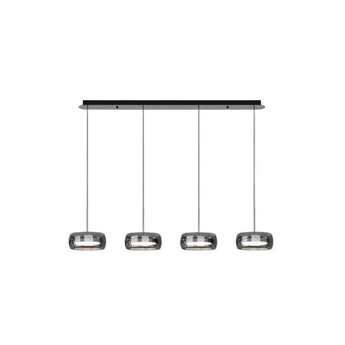 餐厅吊灯现代简约餐桌灯高级感轻奢极简玻璃三头吧台饭厅中山灯具