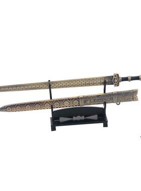 古代名剑越王勾践剑30CM带鞘青铜色武器模型工艺品摆件