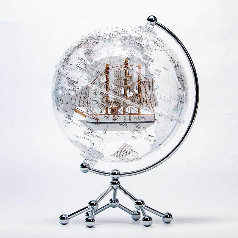 远航透明地球仪高级感小摆件礼物家居客厅装饰,文具电教/文化用品/商务用品,教学标本/模型,淘宝优惠券,粉丝福利购,淘宝优惠卷