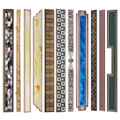 工厂定制大门拉手仿古嵌石材包厢玻璃门把手酒店中式铝材大门拉手