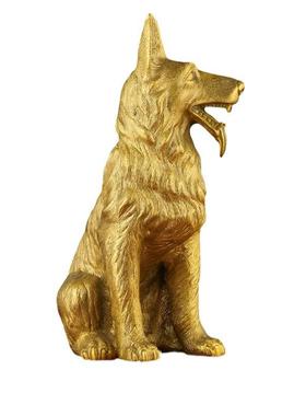 黄铜狼狗生肖狗铜狗摆件家居办公室桌面玄关工艺品摆件铜狗