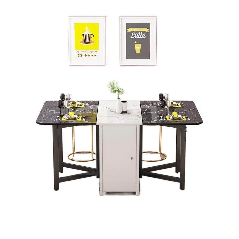 折叠餐桌椅组合可移动折叠餐桌小户型吃饭桌子多功能家用长方形