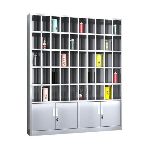 不锈钢水杯柜工厂车间员工水杯存放柜茶水间水杯收纳架茶杯储存柜