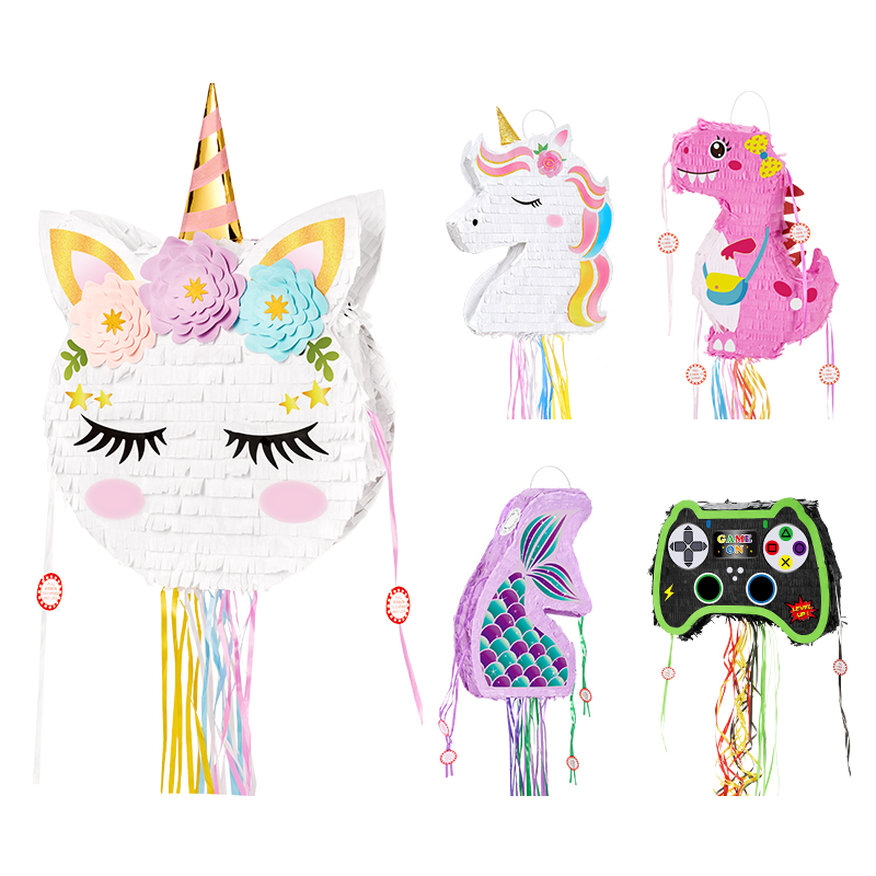 可折叠拉线皮纳塔生日砸糖玩具