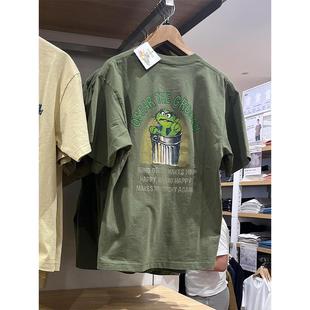 外贸出口订单余货捡漏~美式潮牌纯棉短袖T恤2025爆款男女情侣上衣