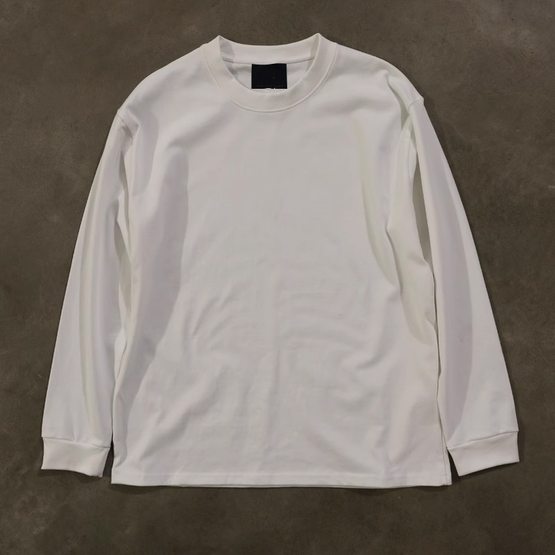海外订单尾货~美式休闲男女同款重磅纯棉不透长袖T恤oversize上衣