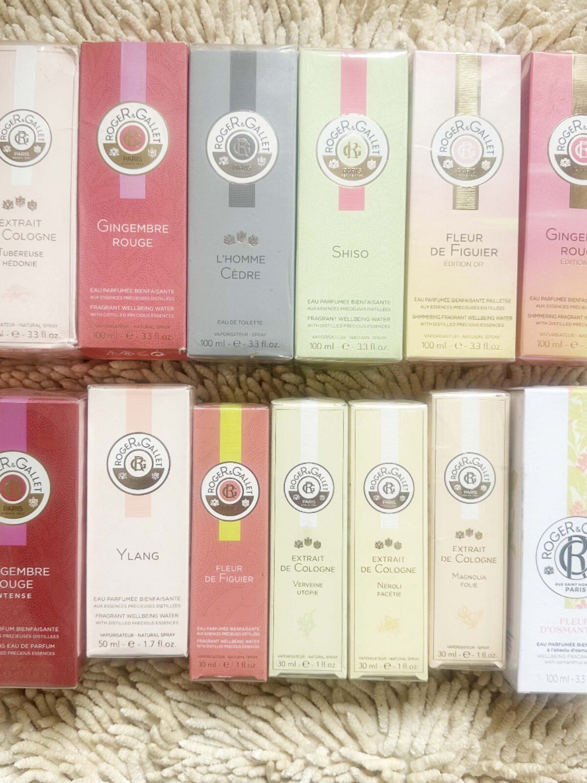 法国正品代 Roger&Gallet香氛淡香水无花果红姜花玫瑰桂花 木兰