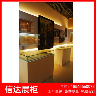 博物馆古董文物展示柜精品透明小展柜防爆玻璃定做展示柜带灯