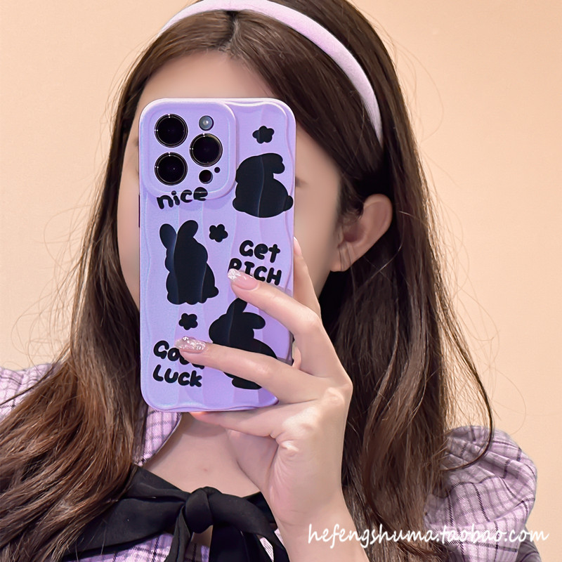 黑色兔子适用iphone14手机壳适用苹果13promax可爱11女新款14promax小众12硅胶防摔卡通使用感如何?