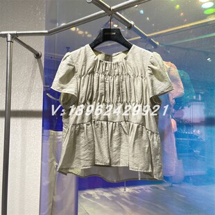 jessyline国内专柜代购2024夏杰茜莱杰西莱上衣423103109-339