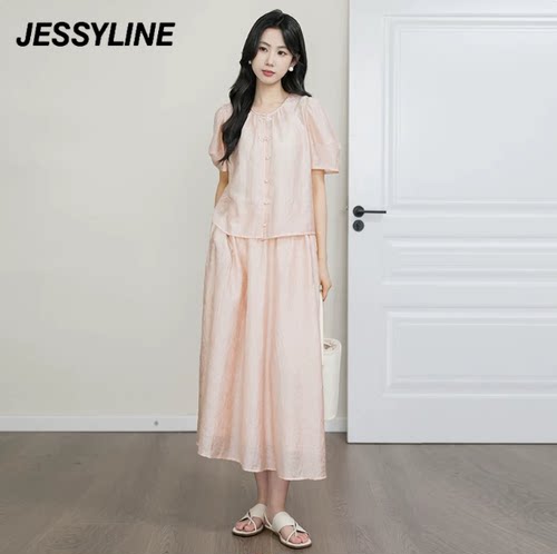 正品jessyline杰西莱杰茜莱2024夏半身裙时尚套装423216195-799