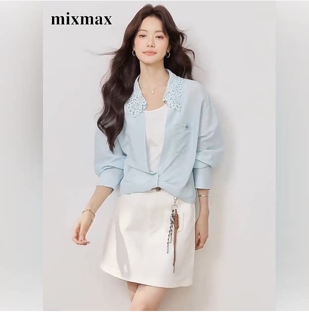MIXMAX/美姿宝莲2026春夏新款显瘦百搭设计感上衣9262222A32-899