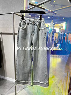 春季专柜正品jessyline2024春杰茜莱牛仔裤413210241-499