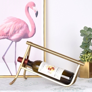 欧式蜂窝样板房间红酒架摆件简约现代金属古铜色装饰客厅酒柜摆件