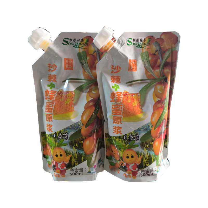 新疆特产沙棘蜂蜜原浆500ml布尔津县松原林果沙棘蜂蜜原浆
