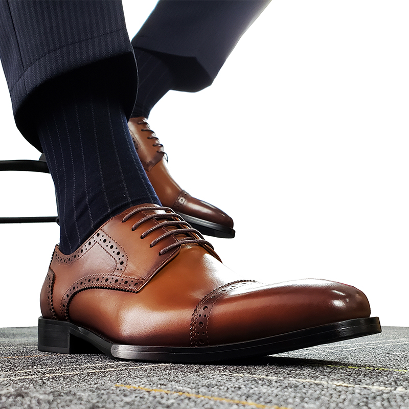 手工德比鞋男布洛克尖头皮鞋47英伦系带46大码45雕花软底男鞋真皮,流行男鞋,正装皮鞋,淘宝优惠券,粉丝福利购,淘宝优惠卷