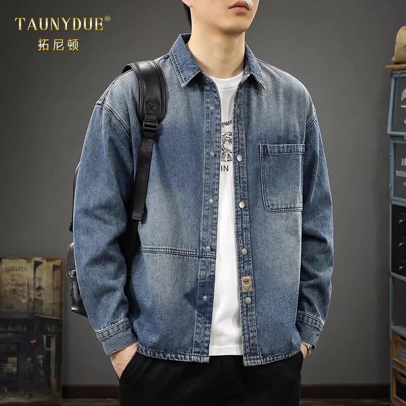 TAUNYDUE牛仔衬衫男2026春季新款